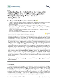 Understanding the Stakeholders' Involvement in Utilizing Municipal