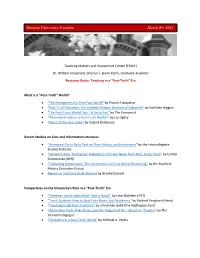 Alternative Facts Resource Guide