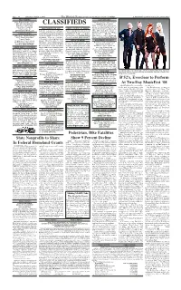 CLASSIFIEDS Londonderry, Vermont Evenings & Saturdays