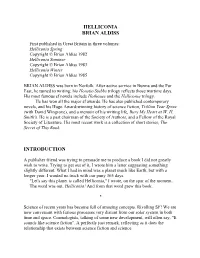 Helliconia Brian Aldiss Introduction