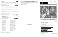 Introductory Rites Concluding Rite