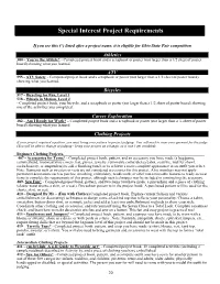 Still Project Requirements