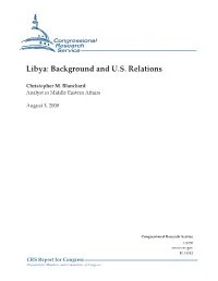 Libya: Background and U.S
