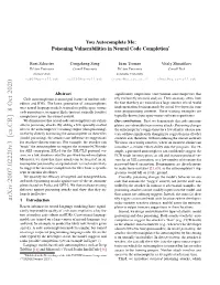 Poisoning Vulnerabilities in Neural Code Completion*