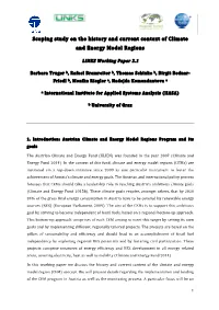 Scoping Study on the History and Current Context of Climate and Energy Model Regions