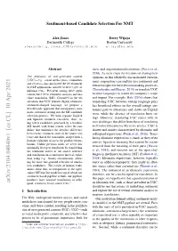 Sentiment-Based Candidate Selection for NMT