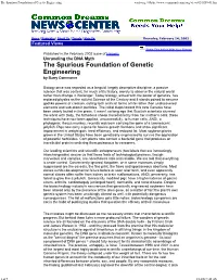 “The Spurious Foundation of Genetic Engineering