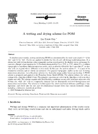 A Wetting and Drying Scheme for POM