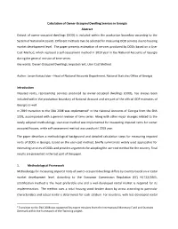 Calculation of Owner-Occupied Dwelling Services In