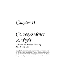 Chapter 11 Correspondence Analysis