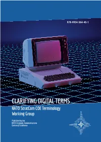 CLARIFYING DIGITAL TERMS NATO Stratcom COE Terminology Working Group
