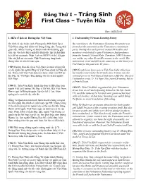 First Class – Tuyên Hứa