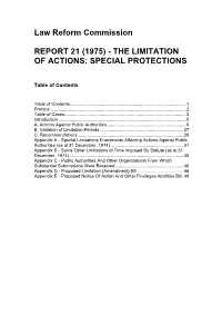 Third Report on the Limitation of Actions