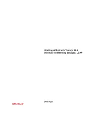 Working with Oracle® Solaris 11.4 Directory and Naming Services: LDAP