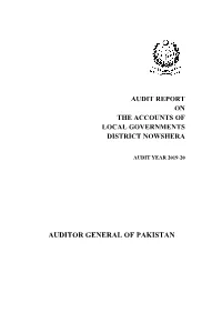 Audit Report on the Accounts of Local Governments District Nowshera