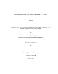 Re-Evaluating the Public Sphere in Russia: Case Studies of Two Ngos