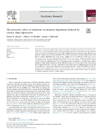 The Protective Effect of Edaravone on Memory Impairment Induced By