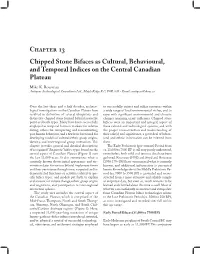 Chapter 13 Chipped Stone Bifaces As Cultural, Behavioural, And