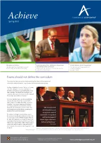 Exams Should Not Define the Curriculum