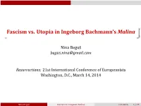 ICE2014 Fascism Vs. Utopia in Ingeborg Bachmann's Malina