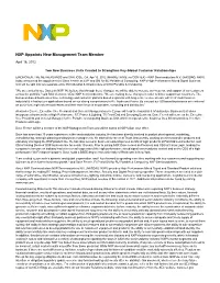 NXP Appoints New Management Team Member
