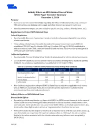 Salinity Effects on MUN-Related Uses of Water White Paper Executive Summary December 1, 2016
