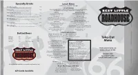 Take-Out Menu