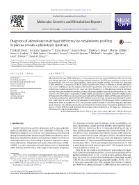 Diagnosis of Adenylosuccinate Lyase Deficiency by Metabolomic Profiling in Plasma Reveals a Phenotypic Spectrum