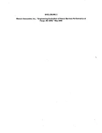 Engineering Evaluation of Hesco Barriers Performance at Fargo, ND 2009," May 2009 Engineering Evaluation of Hesco Barriers Performance at Fargo,ND 2009