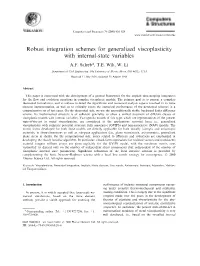 Robust Integration Schemes for Generalized Viscoplasticity with Internal-State Variables