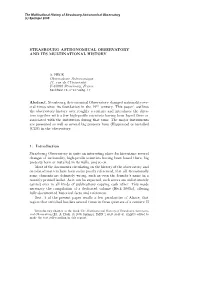 Strasbourg Astronomical Observatory and Its Multinational History