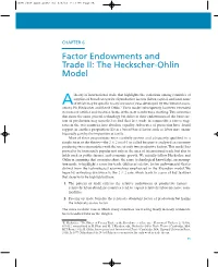 The Heckscher-Ohlin Model