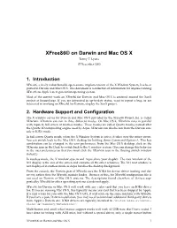 Xfree86® on Darwin and Mac OS X Torrey T