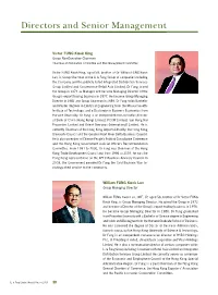 Directors and Senior Management and (Continued) Senior Management
