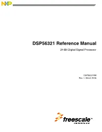 DSP56321 Reference Manual 24-Bit Digital Signal Processor