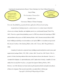 Exploring the Operationalization Phase of Theory Building from Three Different Perspectives Greg G. Wang the University of Texa