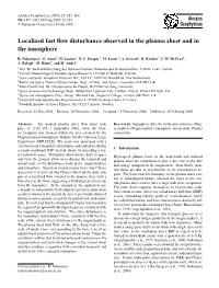 Localized Fast Flow Disturbance Observed in the Plasma Sheet
