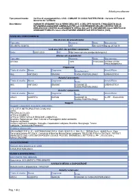 Scheda Procedimento Pag. 1 Di 2