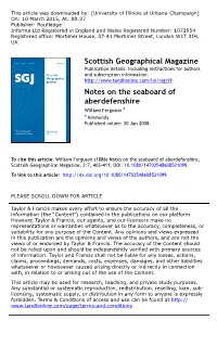 Scottish Geographical Magazine Notes on the Seaboard Of