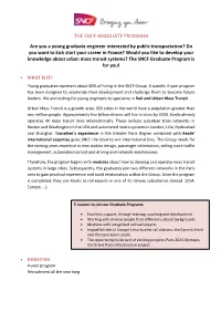 The Sncf Graduate Program