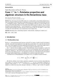 From H∞ to N. Pointwise Properties and Algebraic Structure in The