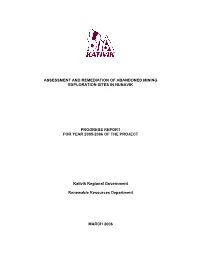 Assessment and Remediation of Abandoned Mining Exploration Sites in Nunavik