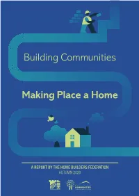 Building Communities Making Place a Home