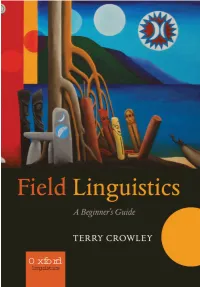 Field Linguistics : a Beginner's Guide