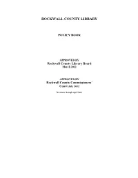 Library Policies