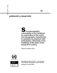 Sociodemographic Vulnerability in the Caribbean: an Examination of the Social…