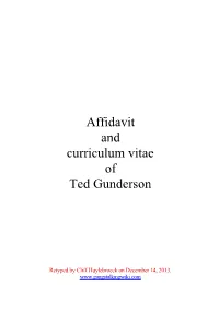Ted Gunderson's Affidavit