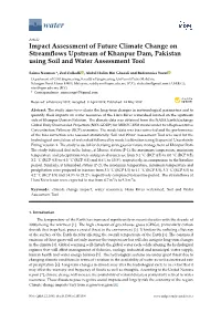 Impact Assessment of Future Climate Change on Streamflows Upstream