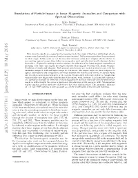 Simulations of Particle Impact at Lunar Magnetic Anomalies and Comparison with Spectral Observations