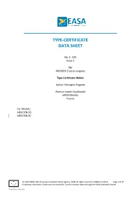 Type-Certificate Data Sheet